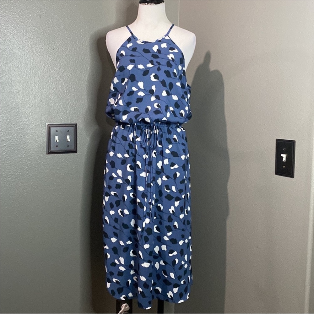 LOFT Ann Taylor Vine Halter Midi Dress